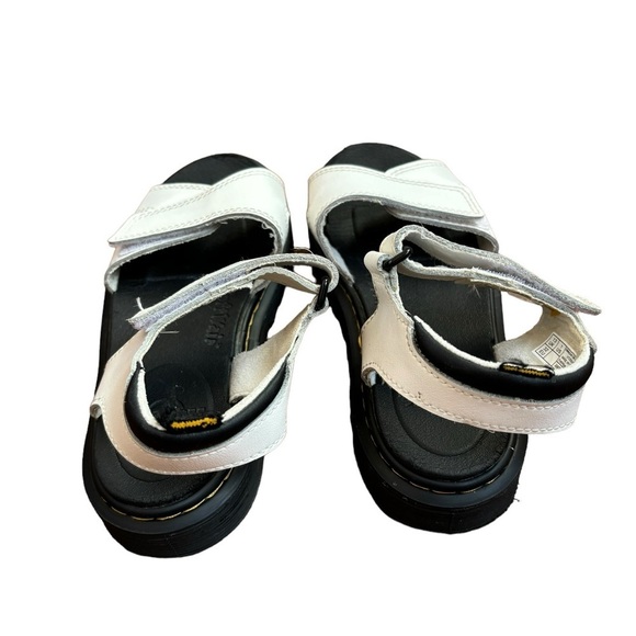 Dr. Martens JUNIOR VOSSIE LEATHER SANDALS US Size 1 EU 32 Hook & Loop White - Picture 6 of 13